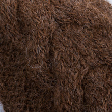 Load image into Gallery viewer, Andean Alpaca Blend Hand Knitted Brown Fingerless Gloves - Chocolate Braid | NOVICA