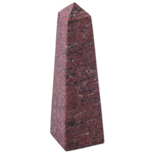 Load image into Gallery viewer, Peruvian Rhodochrosite Gemstone Obelisk Sculpture - Lucky in Love | NOVICA