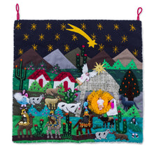 Load image into Gallery viewer, Andean Patchwork Christmas Star Wall Hanging - Christmas Star Nativity | NOVICA