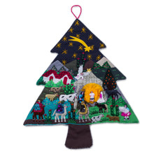 Load image into Gallery viewer, Handcrafted Andean Christmas Pine Tree Applique Wall Hanging - Andean Christmas Pine | NOVICA