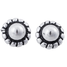 Load image into Gallery viewer, Artisan Crafted Sterling Silver Stud Earrings from Peru - Abstract Floral | NOVICA
