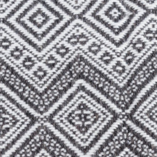 Load image into Gallery viewer, Alpaca Acrylic Blend Throw Blanket in Gunmetal and Eggshell - Gunmetal Diamonds | NOVICA