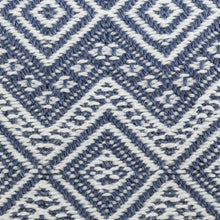 Load image into Gallery viewer, Alpaca Acrylic Blanket Fringe Prussian Blue Eggshell Peru - Prussian Blue Destiny | NOVICA