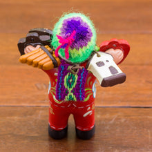 Load image into Gallery viewer, Hand Painted Ekeko Sculpture with Wool Cap from Peru - Ekeko of Abundance | NOVICA