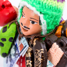 Load image into Gallery viewer, Hand Painted Ekeko Sculpture with Wool Cap from Peru - Ekeko of Abundance | NOVICA