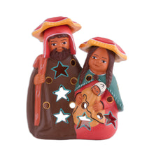 Load image into Gallery viewer, Painted Andean Ceramic Nativity Decorative Accent from Peru - Cuzco Nativity | NOVICA