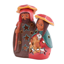 Load image into Gallery viewer, Painted Andean Ceramic Nativity Decorative Accent from Peru - Cuzco Nativity | NOVICA