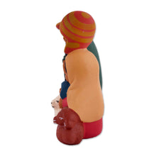Load image into Gallery viewer, Hand-Painted Ceramic Andean Nativity Sculpture from Peru - Andean Christian Family | NOVICA