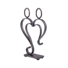 Load image into Gallery viewer, Handcrafted Love-Themed Steel Sculpture from Peru - Just Me and You | NOVICA