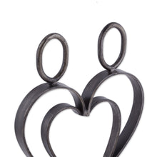 Load image into Gallery viewer, Handcrafted Love-Themed Steel Sculpture from Peru - Just Me and You | NOVICA