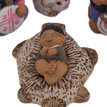 Load image into Gallery viewer, Mapuche-Themed Ceramic Nativity Scene from Peru (7 Pcs) - Mapuche Family | NOVICA