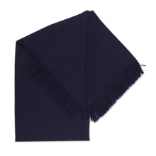 Load image into Gallery viewer, 100% Baby Alpaca Throw Blanket in Solid Midnight from Peru - Blissful Dream in Midnight | NOVICA