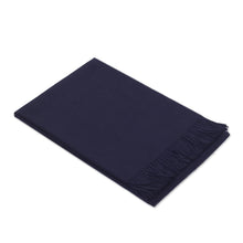 Load image into Gallery viewer, 100% Baby Alpaca Throw Blanket in Solid Midnight from Peru - Blissful Dream in Midnight | NOVICA