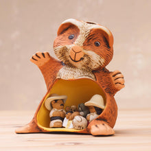 Load image into Gallery viewer, Guinea Pig Andean Christmas Nativity Scene in Ceramic - Guinea Pig Christmas | NOVICA