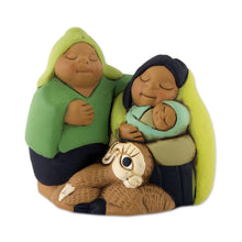 Load image into Gallery viewer, Petite Andean Christmas Nativity Scene in Ceramic - Holy Family in Peru | NOVICA