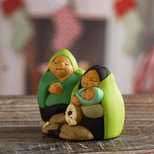 Load image into Gallery viewer, Petite Andean Christmas Nativity Scene in Ceramic - Holy Family in Peru | NOVICA