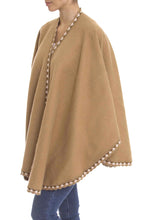Load image into Gallery viewer, Tan Alpaca Blend Ruana from Peru - Cozy Holiday in Tan | NOVICA