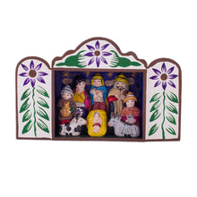 Load image into Gallery viewer, Andean Handcrafted Retablo Diorama Folk Art Nativity Scene - First Christmas in Peru | NOVICA
