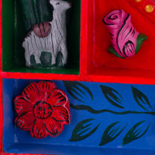 Load image into Gallery viewer, Handcrafted Retablo Nativity Scene Wall Mirror from Peru - Love Divine | NOVICA