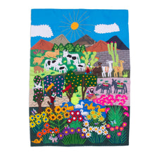 Load image into Gallery viewer, Hand Made Cotton Arpillera Wall Hanging Celebrating Nature - Long Live Nature | NOVICA