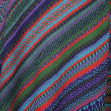 Load image into Gallery viewer, Fuchsia and Multi-Color Striped Acrylic Knit Poncho - Stripes in Bloom | NOVICA
