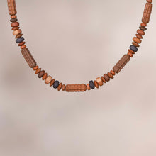 Load image into Gallery viewer, Ceramic Beaded Necklace with Maize Motif from Peru - Andean Corn | NOVICA