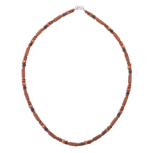 Load image into Gallery viewer, Ceramic Beaded Necklace with Maize Motif from Peru - Andean Corn | NOVICA