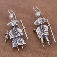 Load image into Gallery viewer, Cuzco Couple Sterling Silver Dangle Earrings from Peru - Cuzco Couple | NOVICA