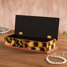 Load image into Gallery viewer, Reverse-Painted Glass Decorative Box from Peru - Butterfly Dream | NOVICA