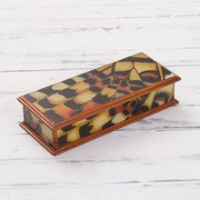 Load image into Gallery viewer, Reverse-Painted Glass Decorative Box from Peru - Butterfly Dream | NOVICA