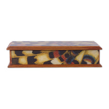 Load image into Gallery viewer, Reverse-Painted Glass Decorative Box from Peru - Butterfly Dream | NOVICA