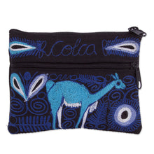 Load image into Gallery viewer, Deer-Themed Embroidered Coin Purse from Peru - Colca Deer | NOVICA