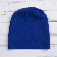 Load image into Gallery viewer, Reversible 100% Alpaca Hat in Royal Blue from Peru - Quechua Style | NOVICA