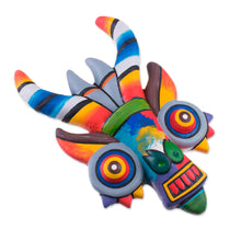 Load image into Gallery viewer, Handcrafted Ceramic Mask - Rainbow Dragon | NOVICA