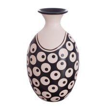 Load image into Gallery viewer, Circle Motif Chulucanas Ceramic Decorative Vase from Peru - Chulucanas Mysticism | NOVICA