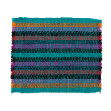 Load image into Gallery viewer, Six Striped Wool Placemats from Peru - Jungle Joy | NOVICA