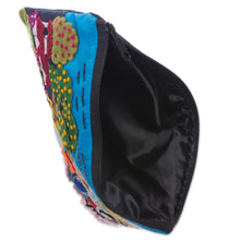 Load image into Gallery viewer, Andean Couple Colorful Cotton Blend AppliquŽ Pencil Case - „oka Kuyayki | NOVICA
