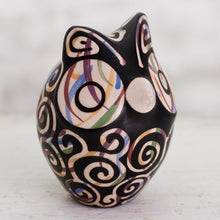 Load image into Gallery viewer, Chulucanas Ceramic Owl Figurine from Peru - Chulucanas Sentinel | NOVICA