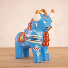 Load image into Gallery viewer, Festive Pucara Bull in Blue