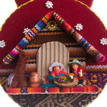 Load image into Gallery viewer, Handmade Fabric Nativity Scene Ornament from Peru - Nativity in the Andes | NOVICA