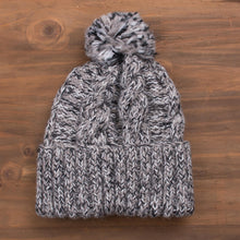Load image into Gallery viewer, Knit Heathered 100% Alpaca Hat from Peru - Winter Heather | NOVICA