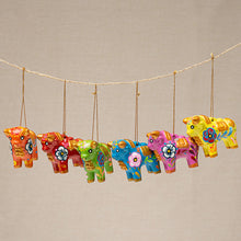Load image into Gallery viewer, Hand-Painted Ceramic Bull Ornaments from Peru (Set of 6) - Torito de Pucara | NOVICA