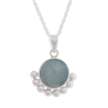 Load image into Gallery viewer, Blue Opal Pendant Necklace from Peru - Bauble Delight | NOVICA