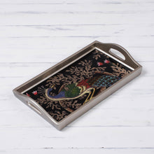 Load image into Gallery viewer, Peacock Charm in Silver
