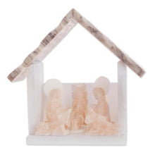 Load image into Gallery viewer, Hand-Carved Alabaster Mini Nativity Scene Sculpture - Nativity Manger | NOVICA