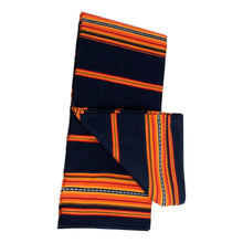 Load image into Gallery viewer, Handwoven Alpaca Blend Throw in Midnight and Sunrise - Inca Comfort | NOVICA