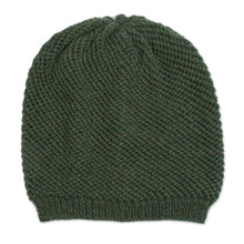 Load image into Gallery viewer, 100% Baby Alpaca Hat in Avocado from Peru - Avocado Honeycomb | NOVICA