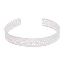 Load image into Gallery viewer, Sterling Silver Filigree Cuff Bracelet from Peru - Colonial Shine | NOVICA