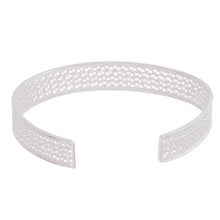 Load image into Gallery viewer, Sterling Silver Filigree Cuff Bracelet from Peru - Colonial Shine | NOVICA