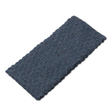 Load image into Gallery viewer, Wave Pattern 100% Baby Alpaca Headband in Teal from Peru - Passionate Waves in Teal | NOVICA